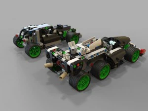 lego cars racing 3D Model