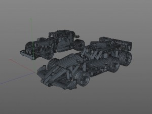 lego cars racing Model 3D