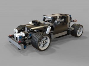 lego cars racing Model 3D