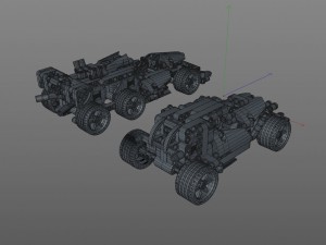 lego cars racing Model 3D