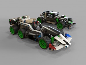 lego cars racing Model 3D
