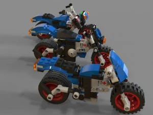 lego motorcycles pack 3D Model