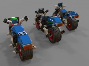 lego motorcycles pack 3D Model