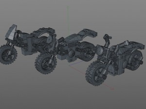 lego motorcycles pack 3D Model