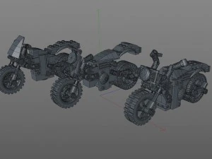 lego motorcycles pack 3D Model
