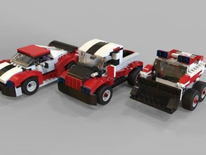 lego cars pack 2 3D Model