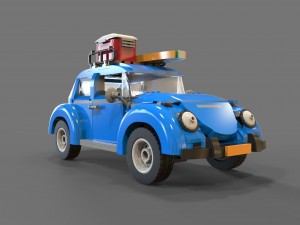 lego car volkswagen beetle Modèle 3D