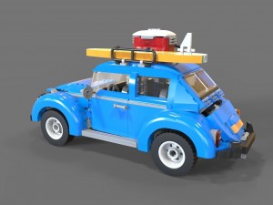 lego car volkswagen beetle Modèle 3D