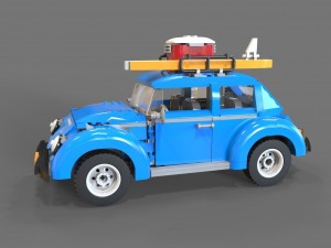 lego car volkswagen beetle Modèle 3D
