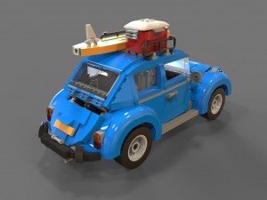 lego car volkswagen beetle Modèle 3D