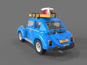 lego car volkswagen beetle Modèle 3D
