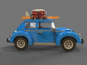 lego car volkswagen beetle Modèle 3D