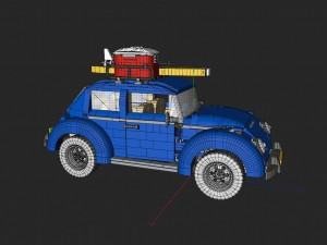lego car volkswagen beetle Modèle 3D