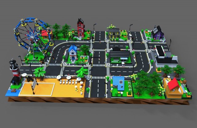 Lego city 3d model store