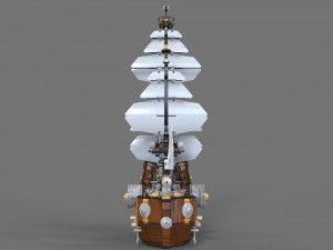 lego ship air 3D Model