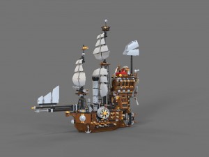 lego ship air 3D Model