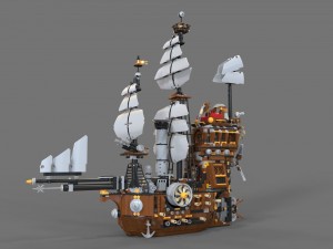 lego ship air 3D Model