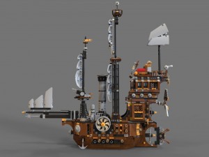 lego ship air 3D Model