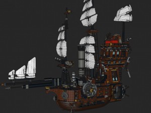 lego ship air 3D Model
