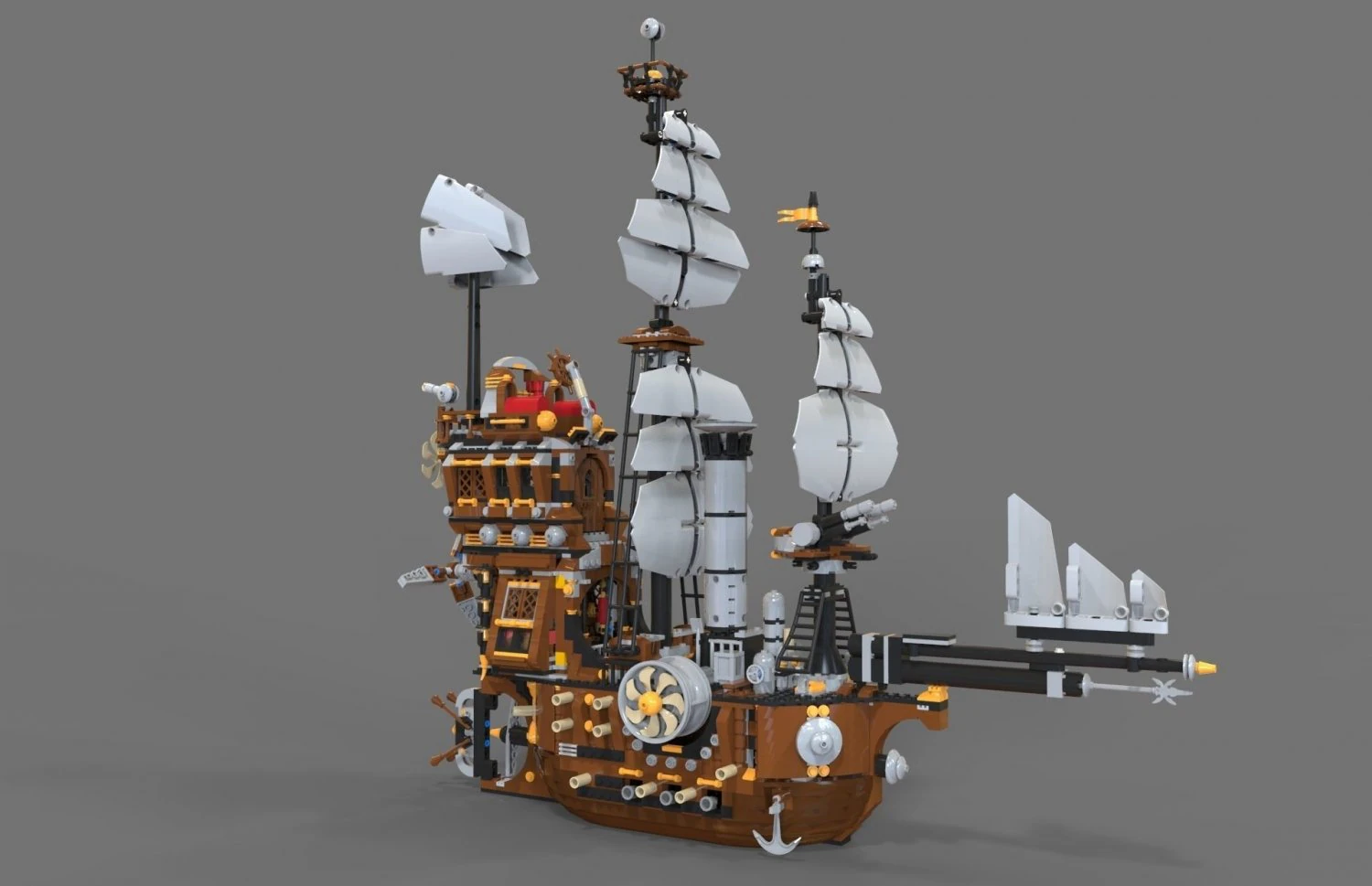 lego ship air 3D Model .c4d .max .obj .3ds .fbx .stl .blend
