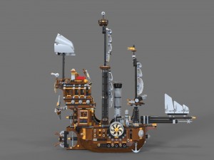 lego ship air 3D Model