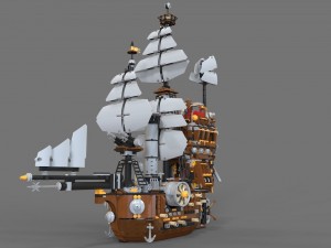 lego ship air 3D Model