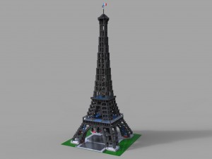 lego tower eifel Modèle 3D