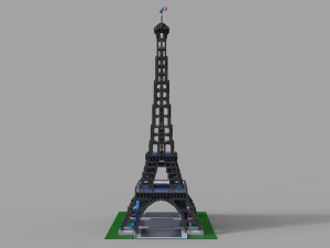 lego tower eifel Modèle 3D