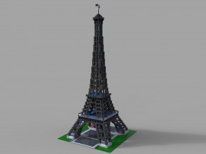 lego tower eifel Modèle 3D