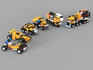 Lego carros pack low-poly Modelo 3D