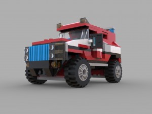 lego jeep game Modèle 3D