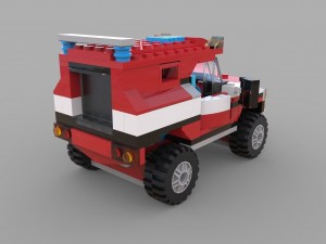lego jeep game Modèle 3D