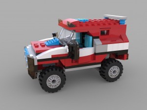 lego jeep game Modèle 3D