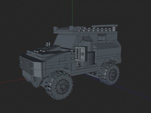 lego jeep game Modèle 3D