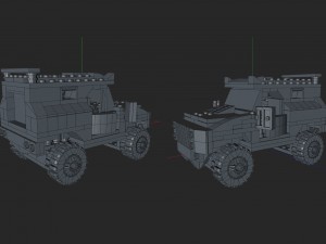 lego jeep game Modèle 3D