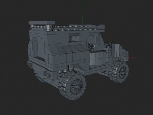 lego jeep game Modèle 3D