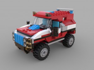 lego jeep game Modèle 3D
