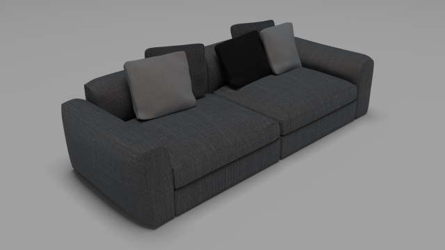 Poliform dune 2 couch modules Model 3D .c4d .max .obj .3ds .fbx .stl .blend 