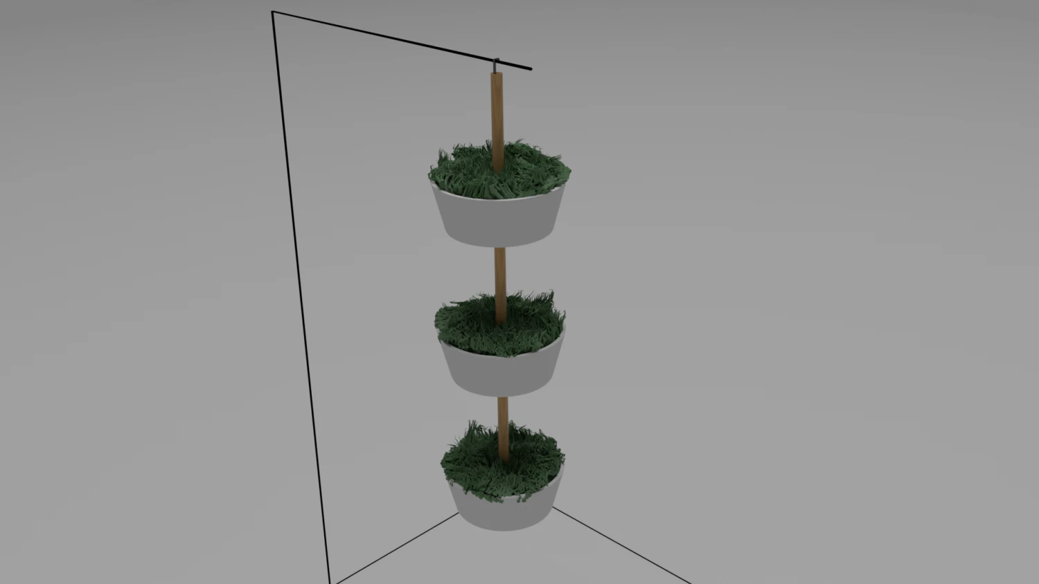 Bittergurka hang plant pot 3D Model .c4d .max .obj .3ds .fbx .stl .blend 