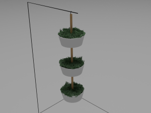 Bittergurka hang plant pot 3D Model