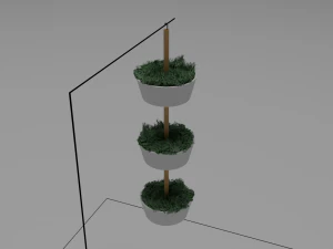 Bittergurka hang plant pot 3D Model