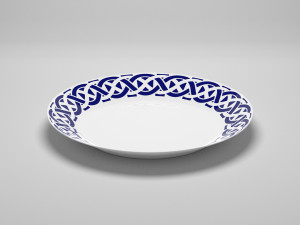Framed flat plate by sargadelos Modello 3D