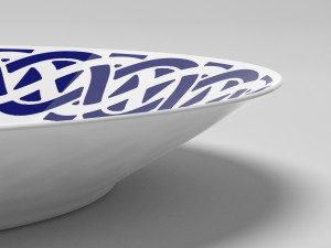 Framed flat plate by sargadelos 3D 模型