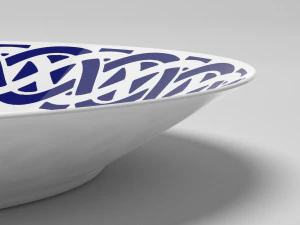 Framed flat plate by sargadelos 3D Model