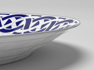 Framed flat plate by sargadelos 3D 模型