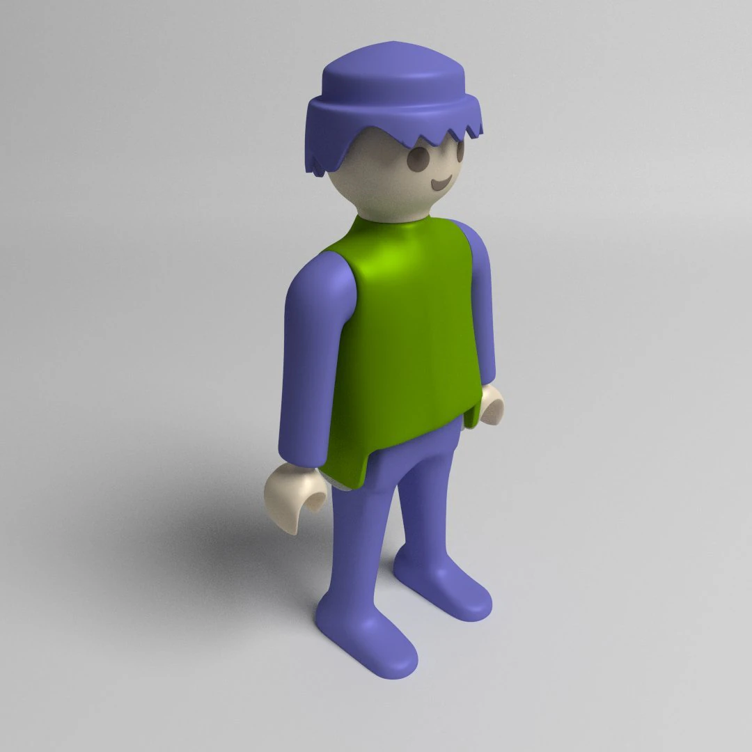 playmobil toy man 3D Model .c4d .max .obj .3ds .fbx .stl .blend