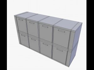 gro&szlig;er Schrank 3D Modell