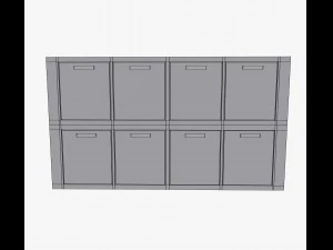 gro&szlig;er Schrank 3D Modell