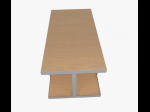 industrial square table long 3D Model
