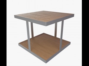 industrial square table 3D Model